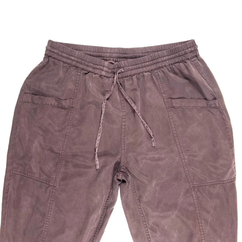 FatFace Lyme Lyocell Jogger Pants Size 10 Brown Boho Casual Lounge Buttery Soft - Picture 4 of 8